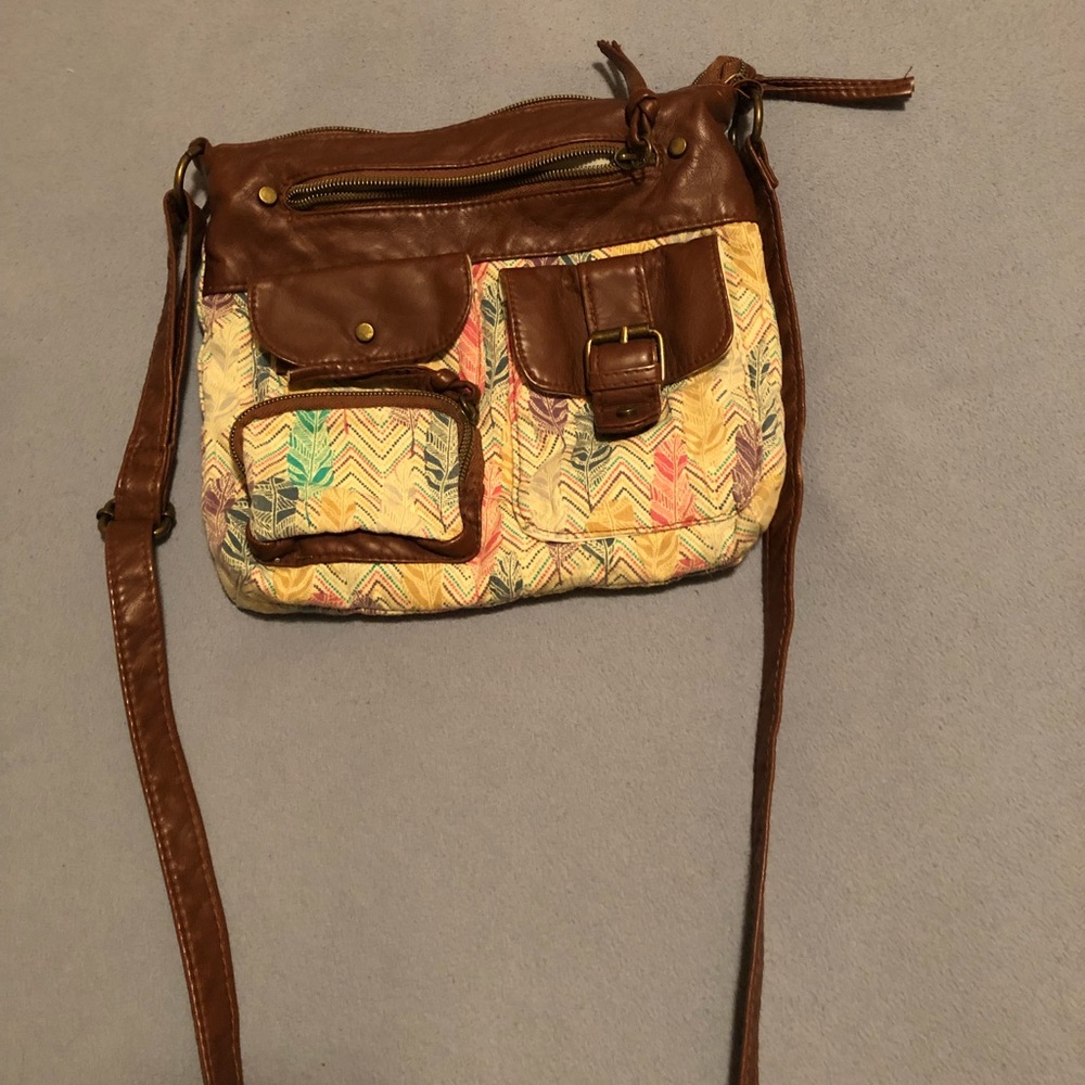 Multicolored satchel bag